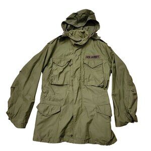 US Army M65 Cold Weather Field Coat Green S Long‎ Vietnam 60s Military Jacket